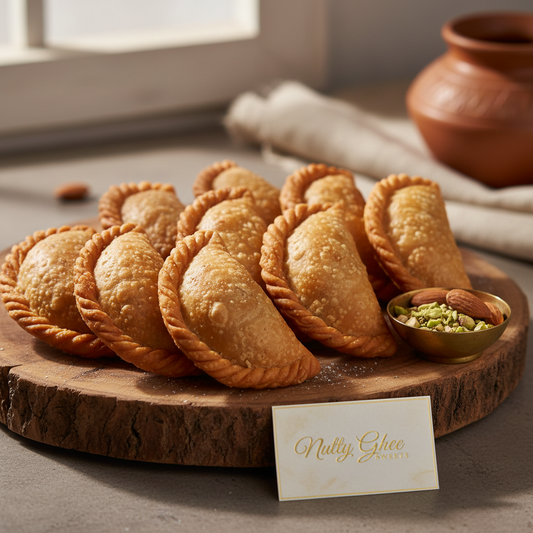 Dry Gujiya (Desi Ghee) - No Sugar Syrup